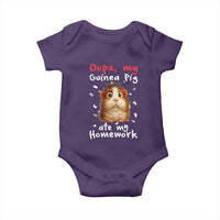 Oops My Guinea Pig Ate My Homework Baby Onesie Funny Cavy Lover Gift - Wonder Print Shop