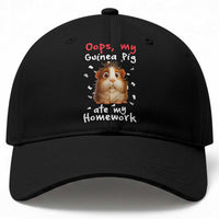 Oops My Guinea Pig Ate My Homework Baseball Cap Funny Cavy Lover Gift