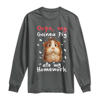 Oops My Guinea Pig Ate My Homework Long Sleeve Shirt Funny Cavy Lover Gift - Wonder Print Shop