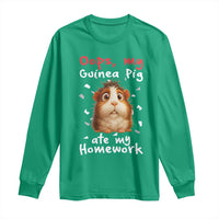 Oops My Guinea Pig Ate My Homework Long Sleeve Shirt Funny Cavy Lover Gift - Wonder Print Shop