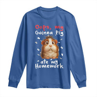 Oops My Guinea Pig Ate My Homework Long Sleeve Shirt Funny Cavy Lover Gift - Wonder Print Shop