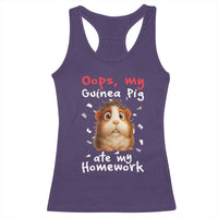 Oops My Guinea Pig Ate My Homework Racerback Tank Top Funny Cavy Lover Gift - Wonder Print Shop