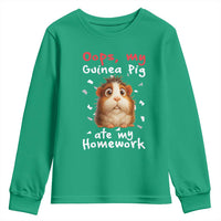 Oops My Guinea Pig Ate My Homework Youth Sweatshirt Funny Cavy Lover Gift - Wonder Print Shop
