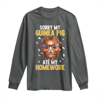 Funny My Guinea Pig Ate My Homework Long Sleeve Shirt Gift For Rodent Lovers - Wonder Print Shop