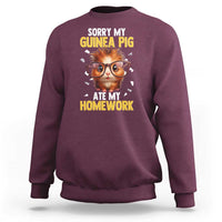 Funny My Guinea Pig Ate My Homework Sweatshirt Gift For Rodent Lovers - Wonder Print Shop