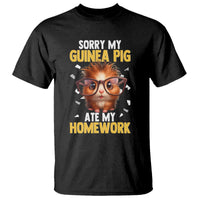 Funny My Guinea Pig Ate My Homework T Shirt Gift For Rodent Lovers - Wonder Print Shop
