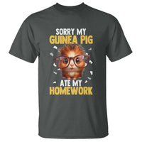 Funny My Guinea Pig Ate My Homework T Shirt Gift For Rodent Lovers - Wonder Print Shop
