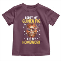 Funny My Guinea Pig Ate My Homework Toddler T Shirt Gift For Rodent Lovers - Wonder Print Shop