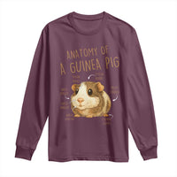 Anatomy Of A Guinea Pig Long Sleeve Shirt Funny Cavy Lover Animal Anatomy Gift - Wonder Print Shop