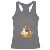 Anatomy Of A Guinea Pig Racerback Tank Top Funny Cavy Lover Animal Anatomy Gift - Wonder Print Shop