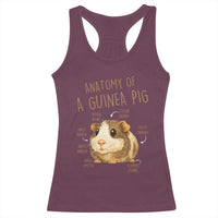 Anatomy Of A Guinea Pig Racerback Tank Top Funny Cavy Lover Animal Anatomy Gift - Wonder Print Shop