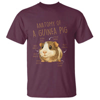 Anatomy Of A Guinea Pig T Shirt Funny Cavy Lover Animal Anatomy Gift - Wonder Print Shop