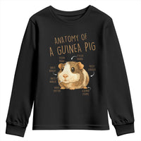 Anatomy Of A Guinea Pig Youth Sweatshirt Funny Cavy Lover Animal Anatomy Gift - Wonder Print Shop