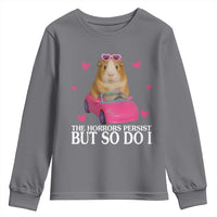 Funny Guinea Pig Lover Gift Youth Sweatshirt The Horrors Persist But So Do I - Wonder Print Shop