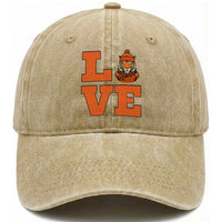 Midwest Tiger Football Pride Washed Cotton Baseball Cap Funny Sport Lover Gift
