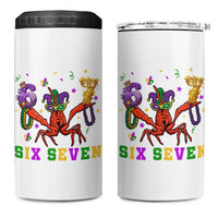 Funny 67 Crawfish Mardi Gras 4 in 1 Can Cooler Tumbler Six Seven Meme