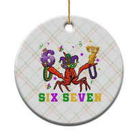 Funny 67 Crawfish Mardi Gras Ceramic Ornament Six Seven Meme
