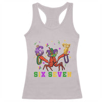 Funny 67 Crawfish Mardi Gras Racerback Tank Top Six Seven Meme