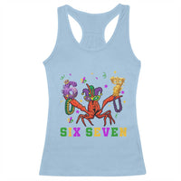 Funny 67 Crawfish Mardi Gras Racerback Tank Top Six Seven Meme