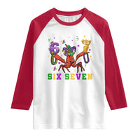 Funny 67 Crawfish Mardi Gras Raglan Shirt Six Seven Meme