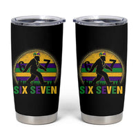 Funny Mardi Gras Bigfoot Tumbler Cup Six Seven Meme