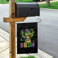 Mardi Gras Mardigator Alligator Six Seven Bruh Meme Garden Flag