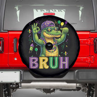 Mardi Gras Mardigator Alligator Six Seven Bruh Meme Spare Tire Cover