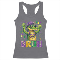 Mardi Gras Mardigator Alligator Six Seven Bruh Meme Racerback Tank Top