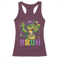 Mardi Gras Mardigator Alligator Six Seven Bruh Meme Racerback Tank Top