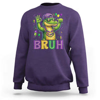 Mardi Gras Mardigator Alligator Six Seven Bruh Meme Sweatshirt