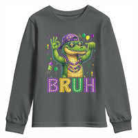 Mardi Gras Mardigator Alligator Six Seven Bruh Meme Youth Sweatshirt