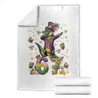 Funny Mardigator Alligator Six Seven Meme Throw Blanket Mardi Gras Gifts