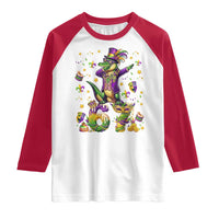 Funny Mardigator Alligator Six Seven Meme Raglan Shirt Mardi Gras Gifts