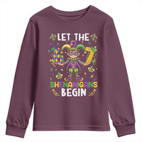Let The 67 Shenanigans Begin Youth Sweatshirt Six Seven Meme Mardi Gras