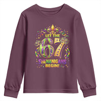 Mardi Gras Six Seven Youth Sweatshirt Let The 67 Shenanigans Begin