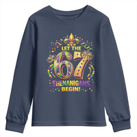 Mardi Gras Six Seven Youth Sweatshirt Let The 67 Shenanigans Begin