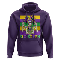 Funny Mardi Gras Skeleton Hoodie Six Seven Meme