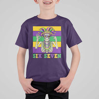Funny Mardi Gras Skeleton T Shirt For Kid Six Seven Meme