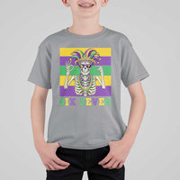 Funny Mardi Gras Skeleton T Shirt For Kid Six Seven Meme