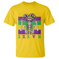 Funny Mardi Gras Skeleton T Shirt Six Seven Meme