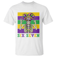Funny Mardi Gras Skeleton T Shirt Six Seven Meme