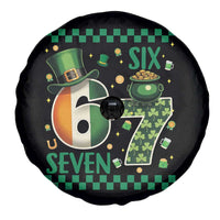 Funny St Patricks Six Seven Spare Tire Cover Gen Z Irish Gift