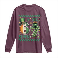 Funny St Patricks Six Seven Long Sleeve Shirt Gen Z Irish Gift