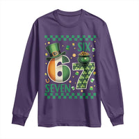 Funny St Patricks Six Seven Long Sleeve Shirt Gen Z Irish Gift