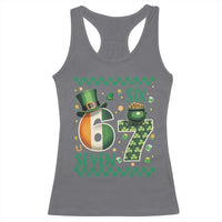 Funny St Patricks Six Seven Racerback Tank Top Gen Z Irish Gift