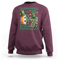 Funny St Patricks Six Seven Sweatshirt Gen Z Irish Gift