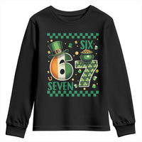 Funny St Patricks Six Seven Youth Sweatshirt Gen Z Irish Gift