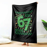 Funny St Patricks Day Throw Blanket Six Seven Meme Irish Gag Gift