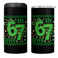 Funny St Patricks Day 4 in 1 Can Cooler Tumbler Six Seven Meme Irish Gag Gift