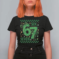 Funny St Patricks Day T Shirt For Women Six Seven Meme Irish Gag Gift